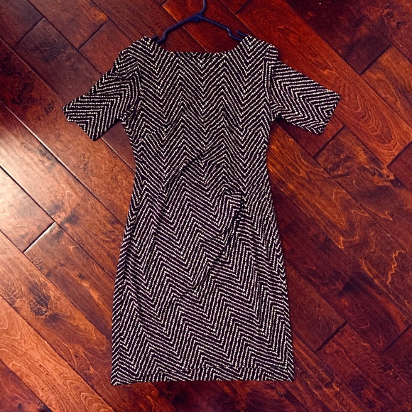 Chevron Patterned Sleeved Dress, size 12 Petite - Picture 1 of 5